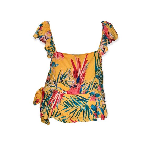 NWT - Floral Ruffle Wrap Top by Sofia Vergara - Picture 3 of 5